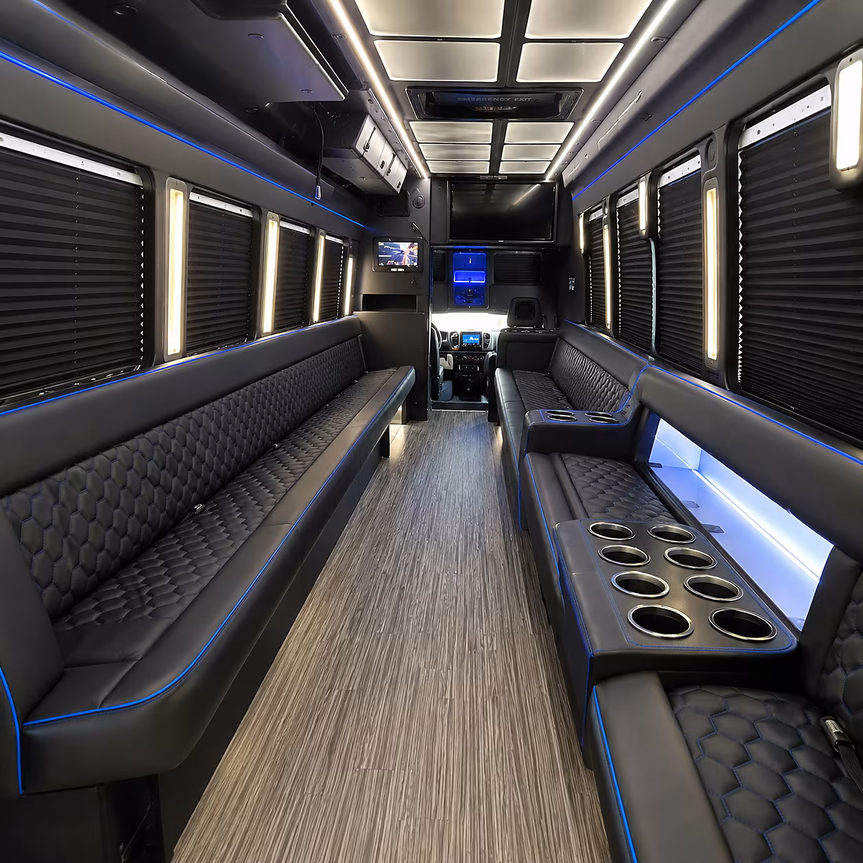 roanoke party bus rental interior